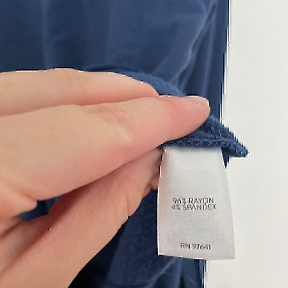 J. JILL Solid Blue Boat Neck Long Sleeve Fleece Lined Side Zip Zippers Tunic Top - Picture 8 of 12